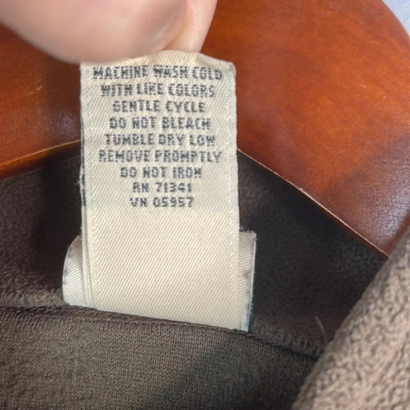 L.L.BEAN Fleece Half Zip Pullover Sweater Brown Long Sleeve Mock Gorpcore L - Picture 8 of 10